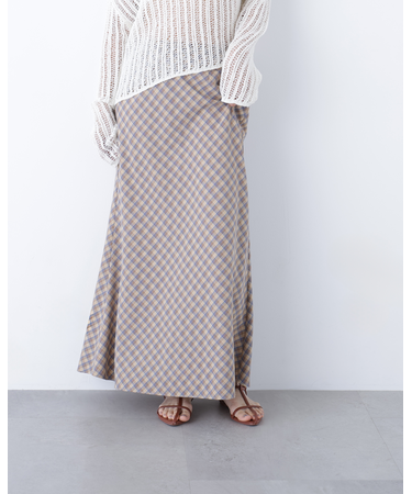 〈N.〉チェックナロースカート