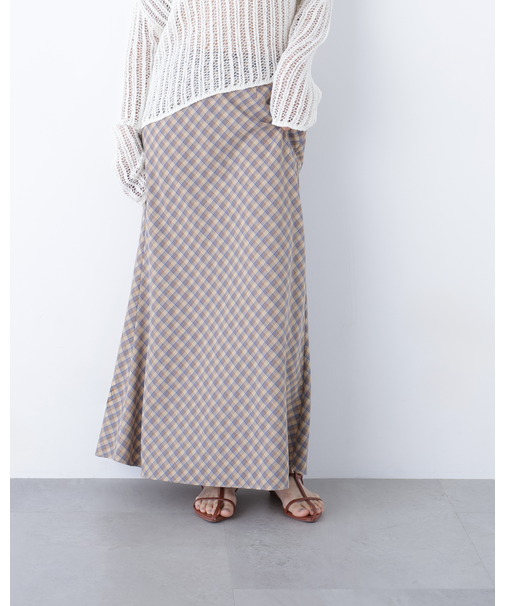 〈N.〉チェックナロースカート