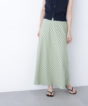 〈N.〉チェックナロースカート