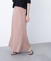 〈N.〉チェックナロースカート