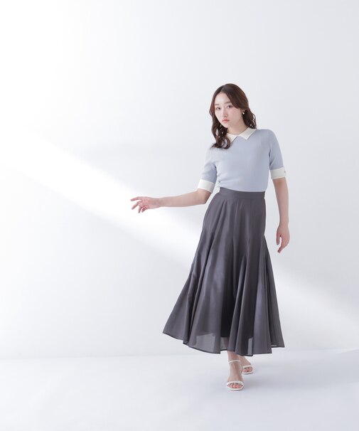 シャイニーシアーボリュームスカート