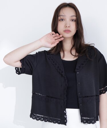 レーストリンミングシャツ