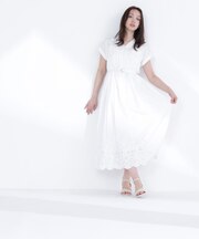 スカラレースシャツワンピース