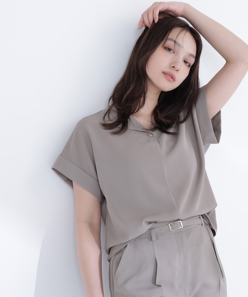 クリアツイル SETUP 開襟ブラウス