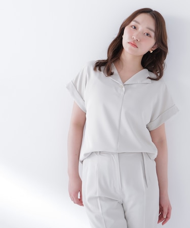 クリアツイル SETUP 開襟ブラウス