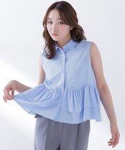 ティアードペプラムシャツ