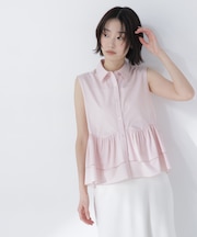 ティアードペプラムシャツ