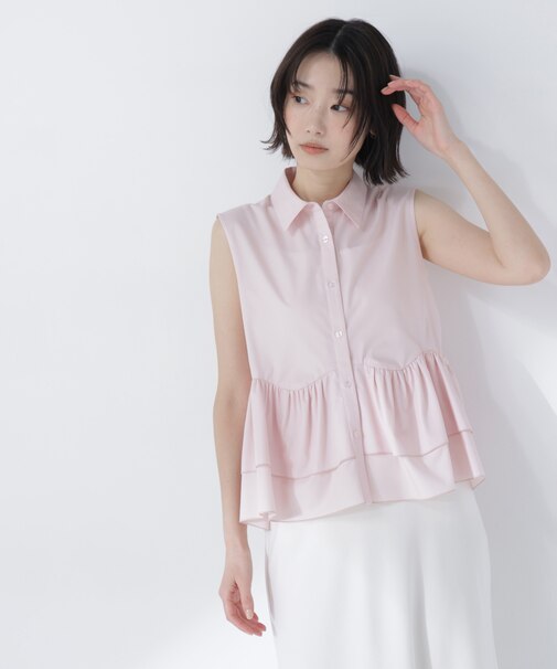 ティアードペプラムシャツ