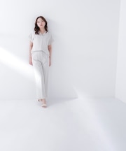 クリアツイル SETUP タックワイドパンツ