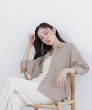 〈N.〉リネンブレンドシャツ