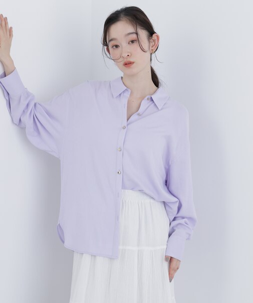 〈N.〉リネンブレンドシャツ