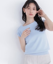 総針ベーシックニット ボートネック