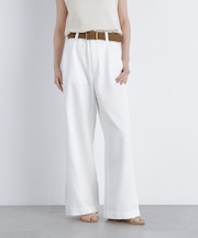 コットンブレンドワイドパンツ