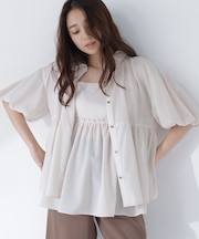 キャミレイヤードシャツ