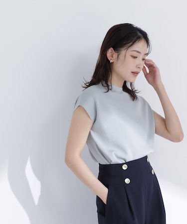 総針ベーシックニット モックネック