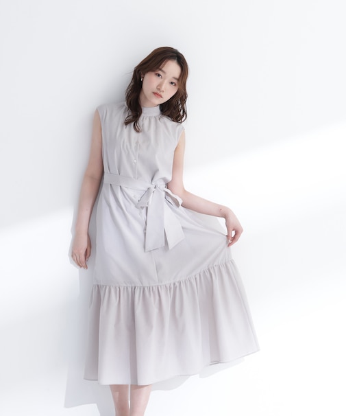 ティアードベルテッドワンピース