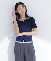 レイヤードライクスキッパーニット