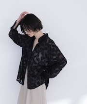 カットジャガードシアーシャツ