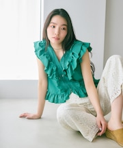 〈N.〉ラッフルブラウス