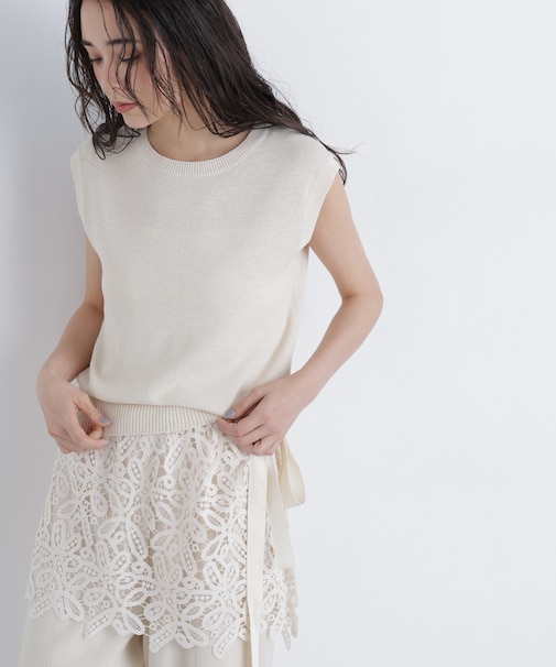 ノースリーブリラクシーニット