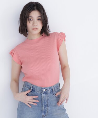 アイレットフリルニット