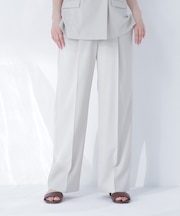 スタイルアップ SETUP ワンタックワイドパンツ