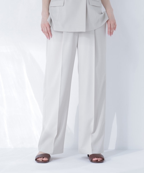 スタイルアップ SETUP ワンタックワイドパンツ