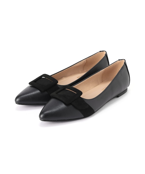 ベルテッドフラットシューズ