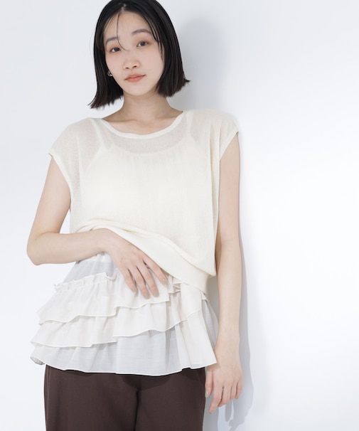 ニットセットティアードキャミ