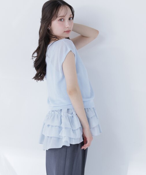 ニットセットティアードキャミ