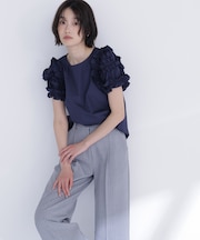 ティアードフリルスリーブブラウス