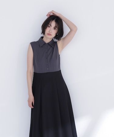 ポロカラードッキングワンピース