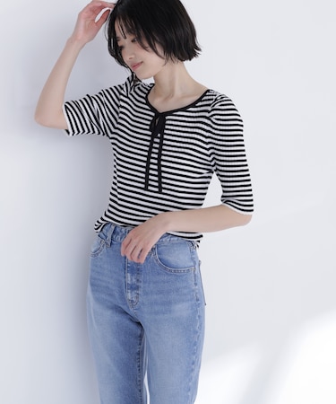 パワショルパイピングニット