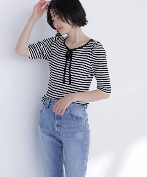 パワショルパイピングニット