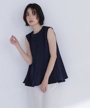 ジョーゼットペプラムブラウス