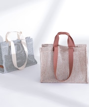 メランジPPスクエアトートバッグ