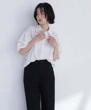 ギャザーバルーンスリーブシャツ