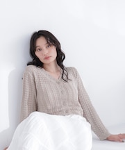 クロシェニットカーディガン