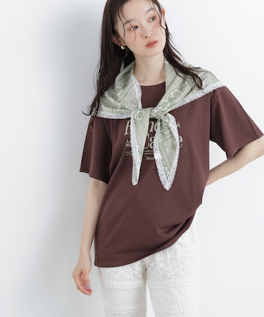 〈N.〉スカーフ付ビッグTシャツ