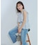 〈山本里菜さんコラボ〉ラッフル楊柳ペプラムブラウス