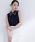 〈山本里菜さんコラボ〉レーストリミングカラーブラウス