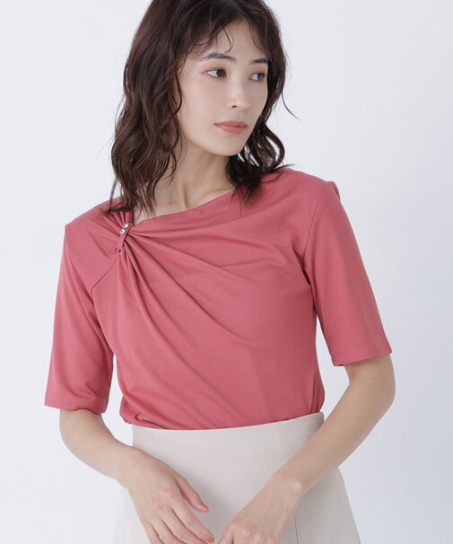 アシメドレープカットソー