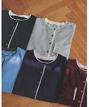 ＜EC限定カラー：ネイビー系＞＜ちょうど、いい服＞“それどこの？”褒められ配色カーディガン