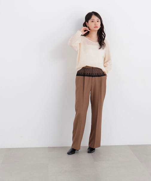 〈N.〉ウエストレースドッキングパンツ