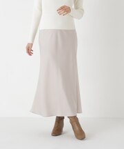バイアスサテンナロースカート