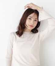 メタルボールフレアカフスニット