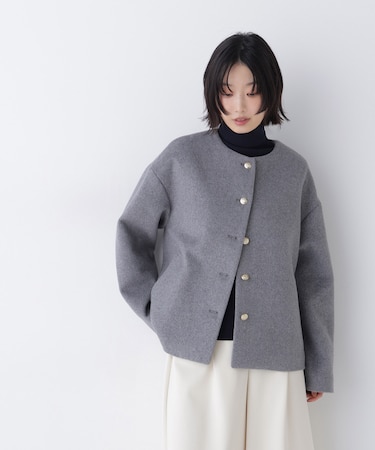<EC限定カラー:モカ><ちょうど、いい服>“いつもの”が見違えるハーフコート