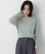 ＜EC限定カラー：ライトグリーン＞＜ちょうど、いい服＞品よく、ゆるく。スキッパーニット