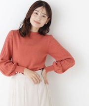 プリーツスリーブニット