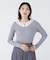 〈NAVY NAVY〉レース襟取り外し2WAYリブニット